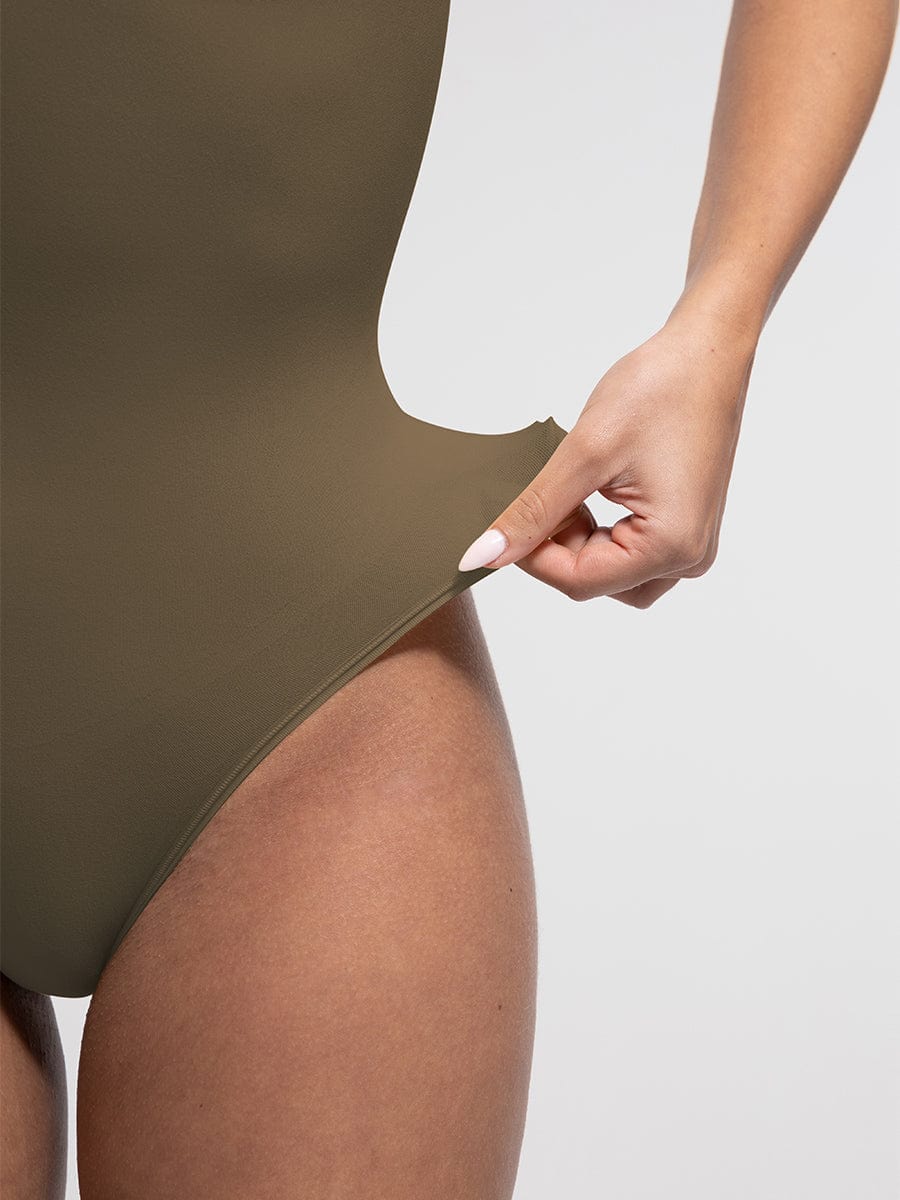 Wholesale Seamless Bust Support Waist and Abdomen Control Thong Bodysuit
