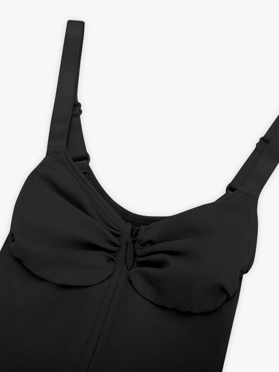 Wholesale Seamless Plunge Chest Support Bodysuit with Clips Inside