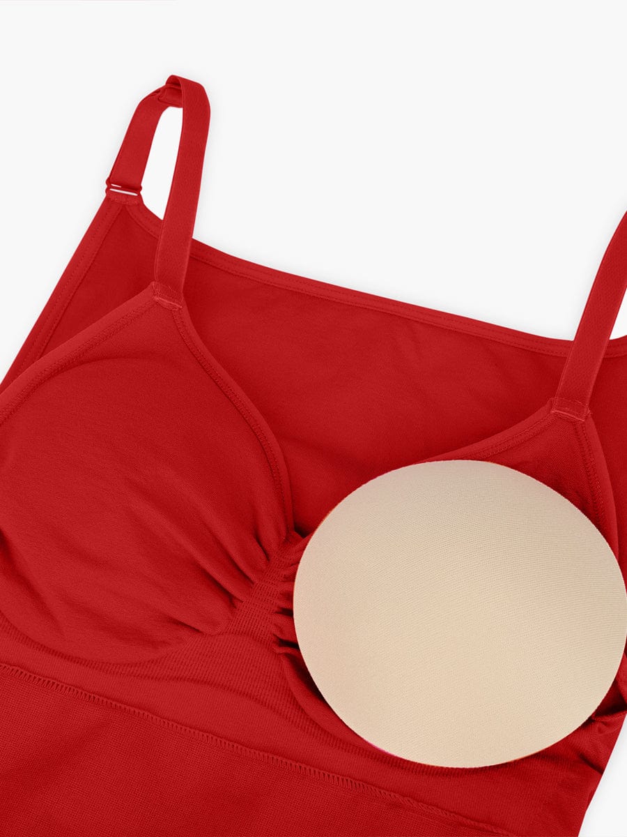 Wholesale Seamless Bra Free Cami Tummy Control Thong Bodysuit with Removable Pads