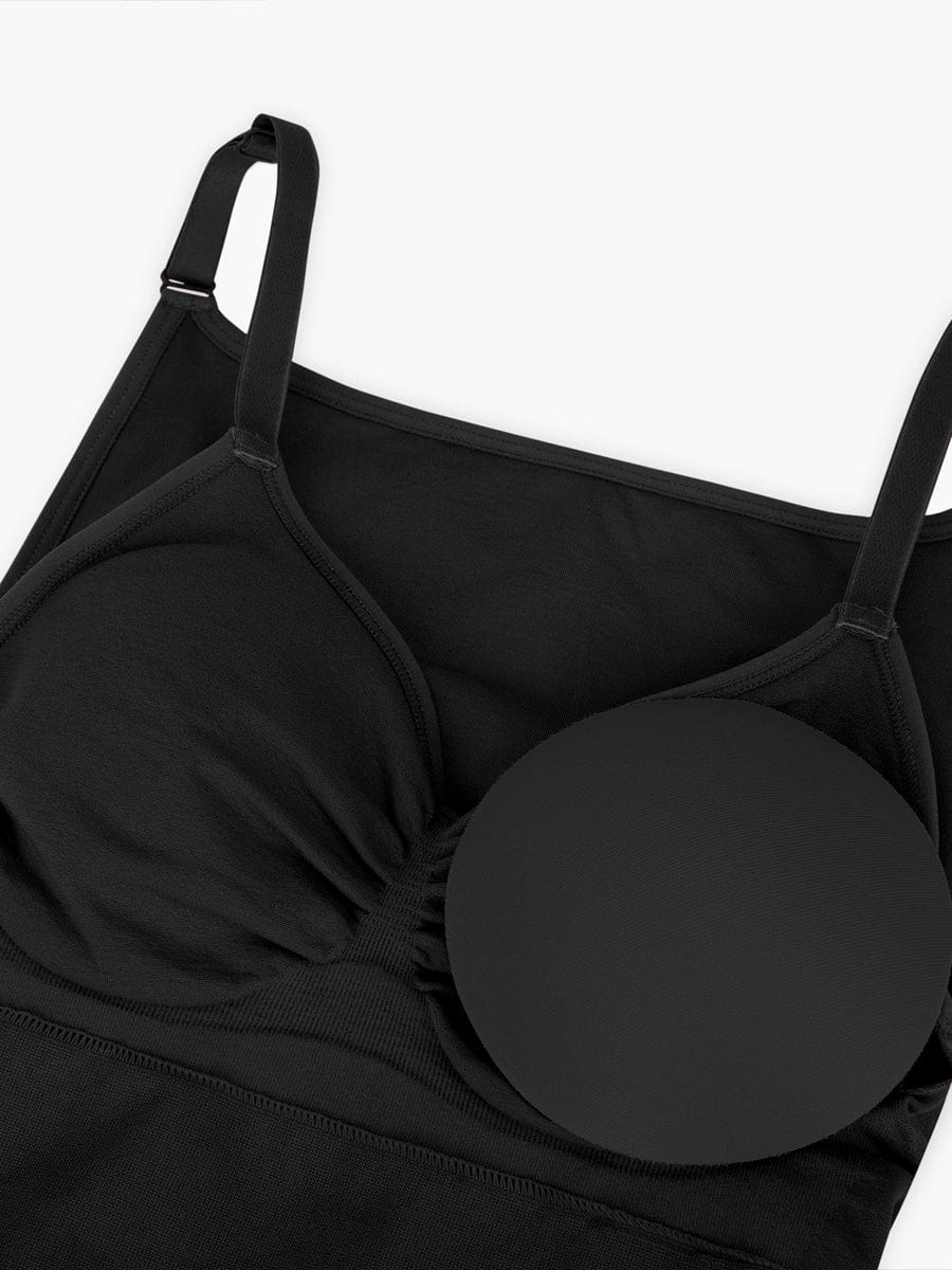Wholesale Seamless Bra Free Cami Tummy Control Thong Bodysuit with Removable Pads