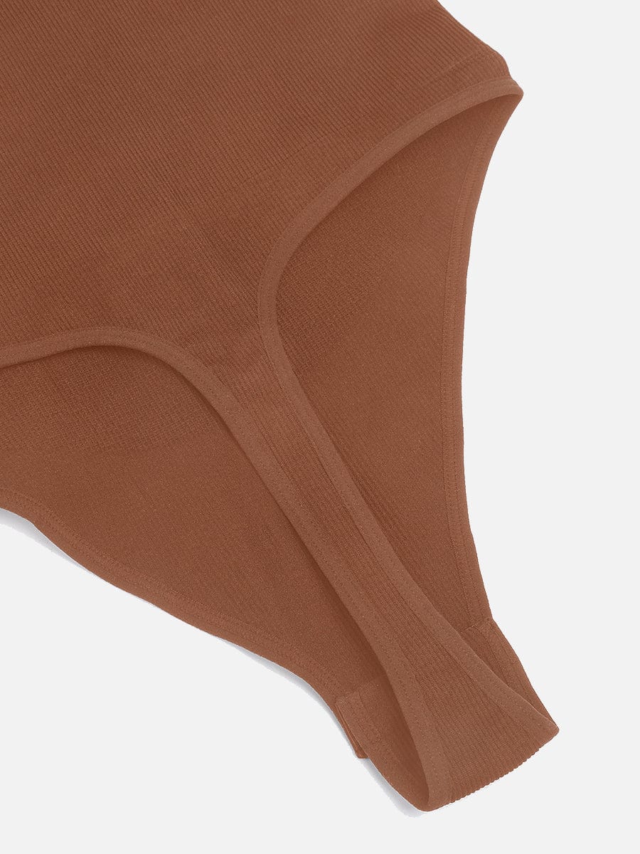 Wholesale Seamless Deep V Waist and Abdomen Shaping Thong Bodysuit