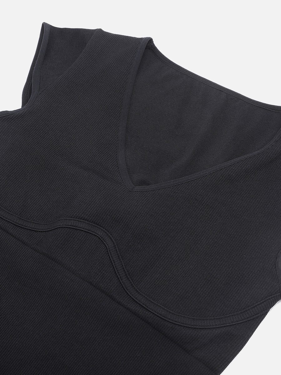 Wholesale Seamless Deep V Waist and Abdomen Shaping Thong Bodysuit