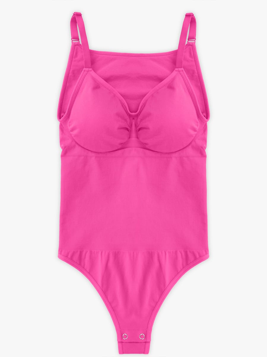 Wholesale Seamless Bra Free Cami Tummy Control Thong Bodysuit with Removable Pads