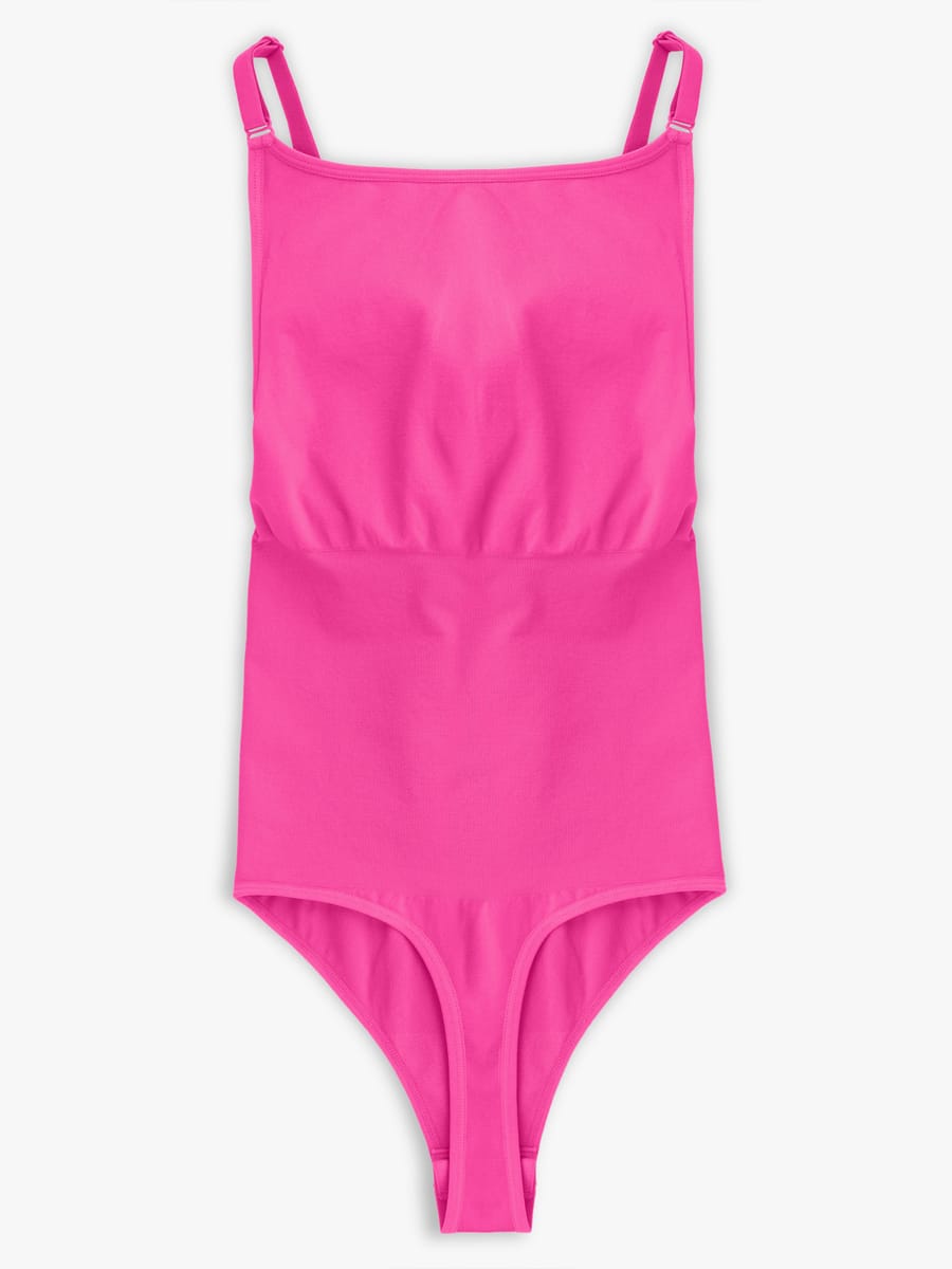 Wholesale Seamless Bra Free Cami Tummy Control Thong Bodysuit with Removable Pads