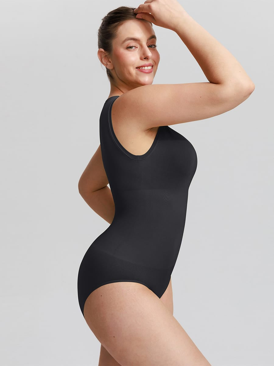 Wholesale Seamless Shapewear Bodysuit Buttery Soft Tummy Control Crew Neck