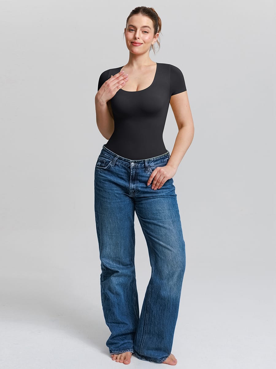 Wholesale Seamless Scoop Neck Shapewear Bodysuit Buttery Soft Tummy Control