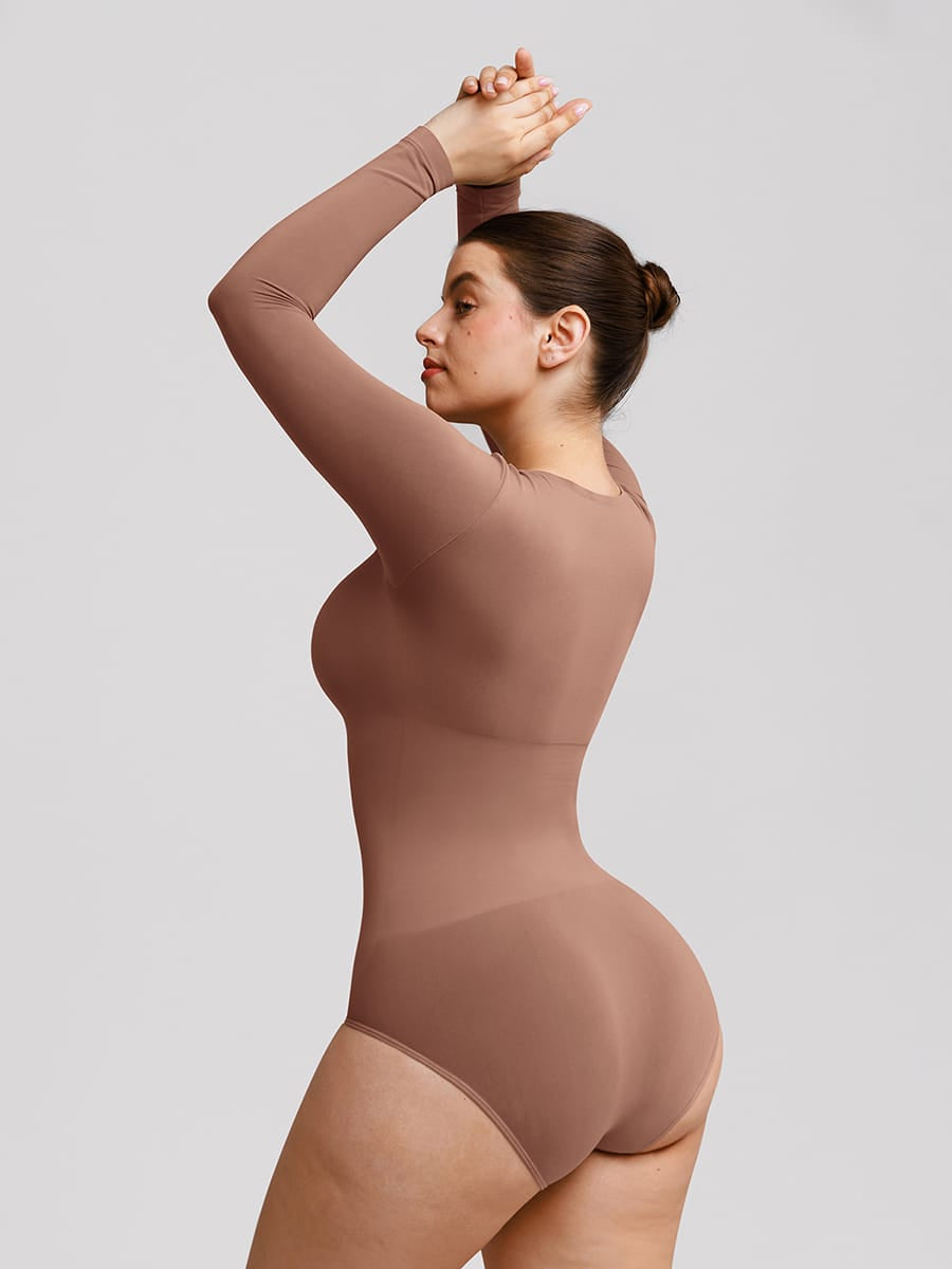 Wholesale Seamless Scoop Neck Tummy Control Shaping Briefs Bodysuit SPU