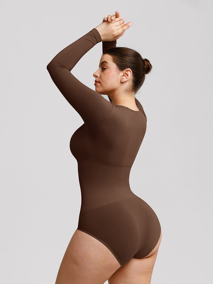 Wholesale Seamless Scoop Neck Tummy Control Shaping Briefs Bodysuit SPU