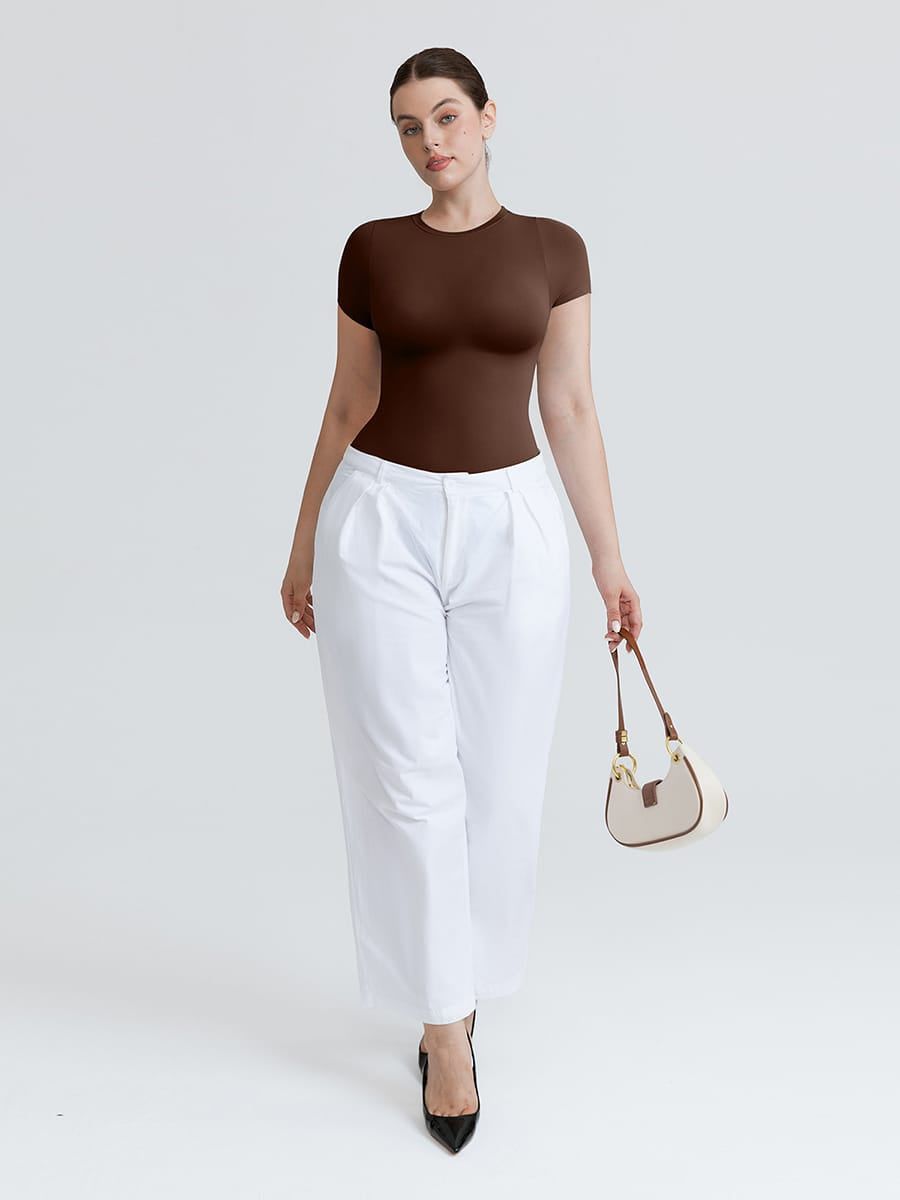 Wholesale Seamless Short Sleeve Waist and abdomen Shaping Hip briefs Bodysuit SPU