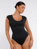 Wholesale Seamless Deep V Waist and Abdomen Shaping Thong Bodysuit