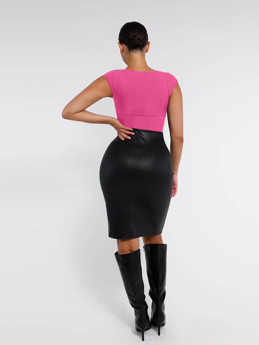 Wholesale Seamless Deep V Waist and Abdomen Shaping Thong Bodysuit