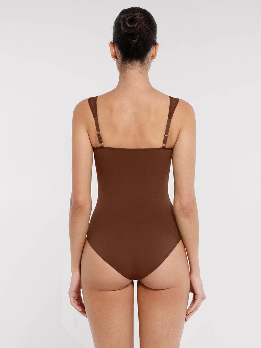 Wholesale Seamless Diamond Neck Bust Support Waist Control Panty Bodysuit