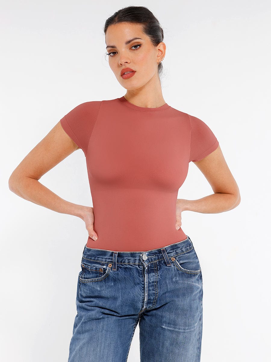 Wholesale Seamless Short Sleeve Waist and abdomen Shaping Hip briefs Bodysuit