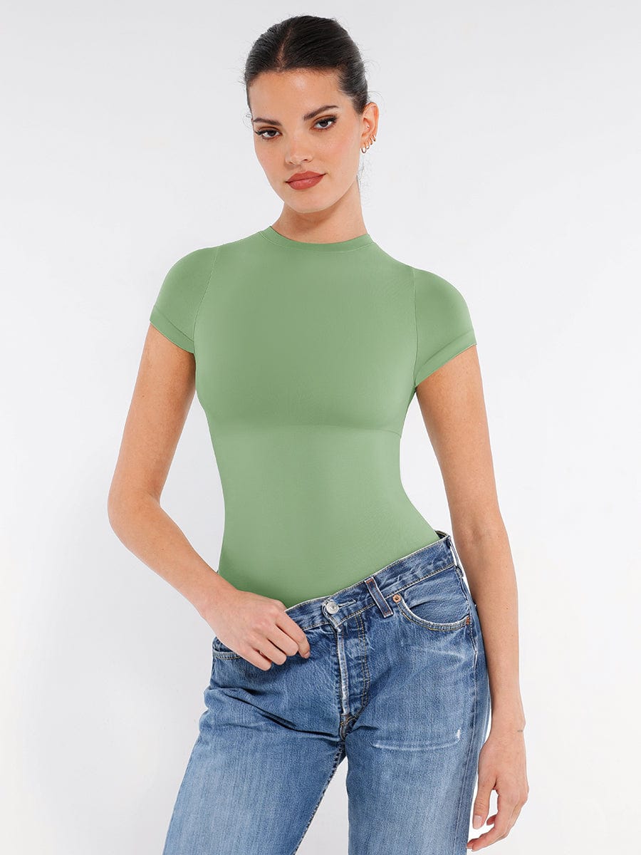 Wholesale Seamless Short Sleeve Waist and abdomen Shaping Hip briefs Bodysuit