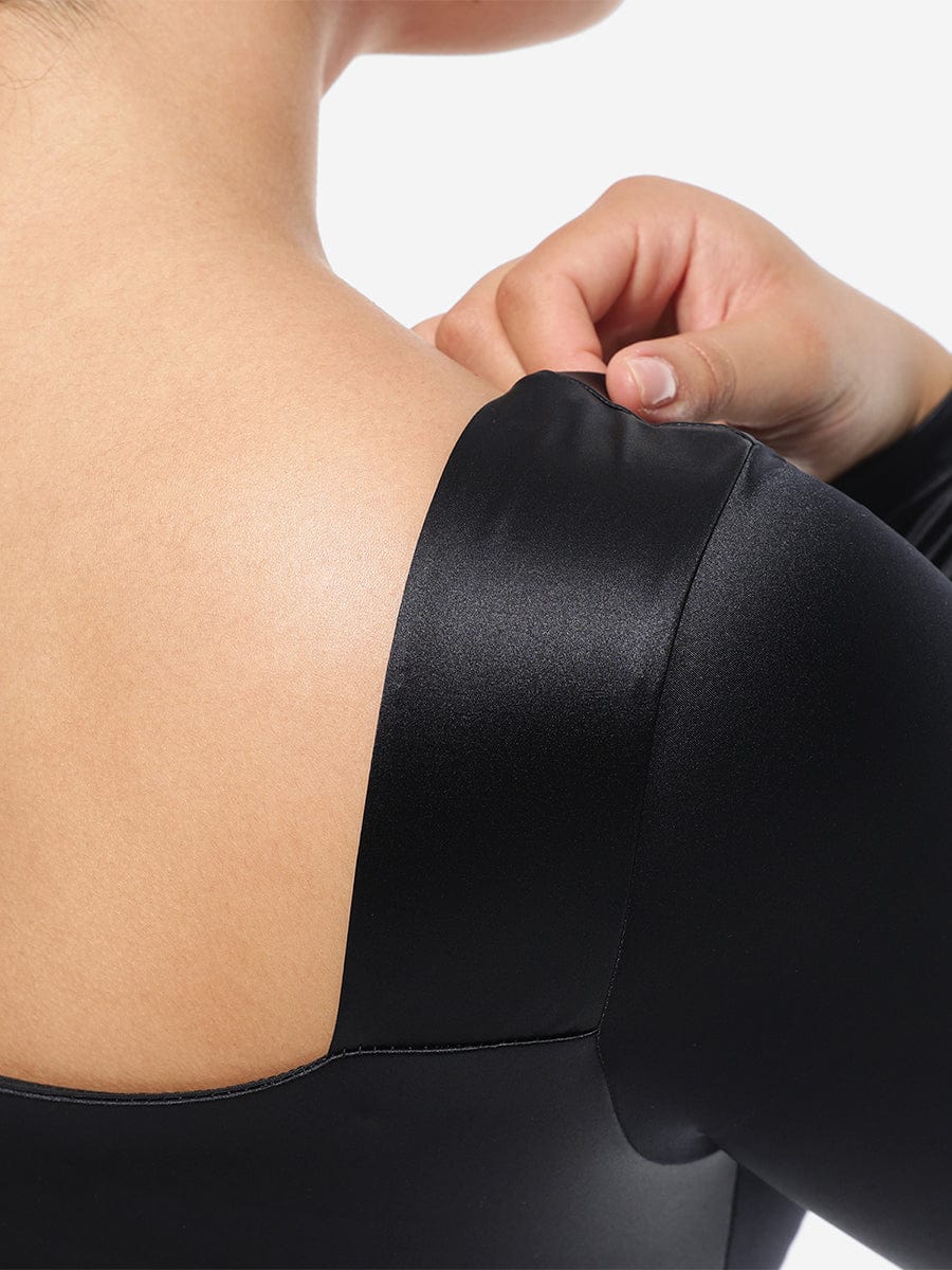 Wholesale Retro Square Neck Built in corset Tummy Control Bodysuit With removable coasters