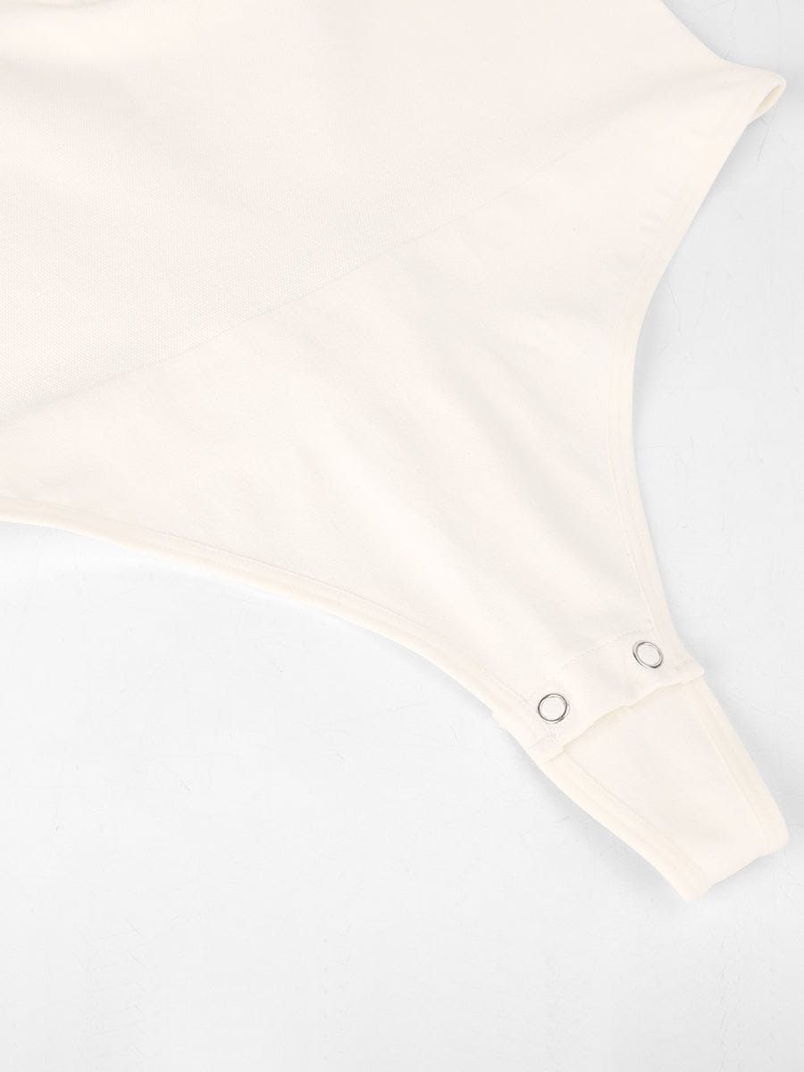 Wholesale Seamless Long Sleeve Zipper Thong Bodysuit