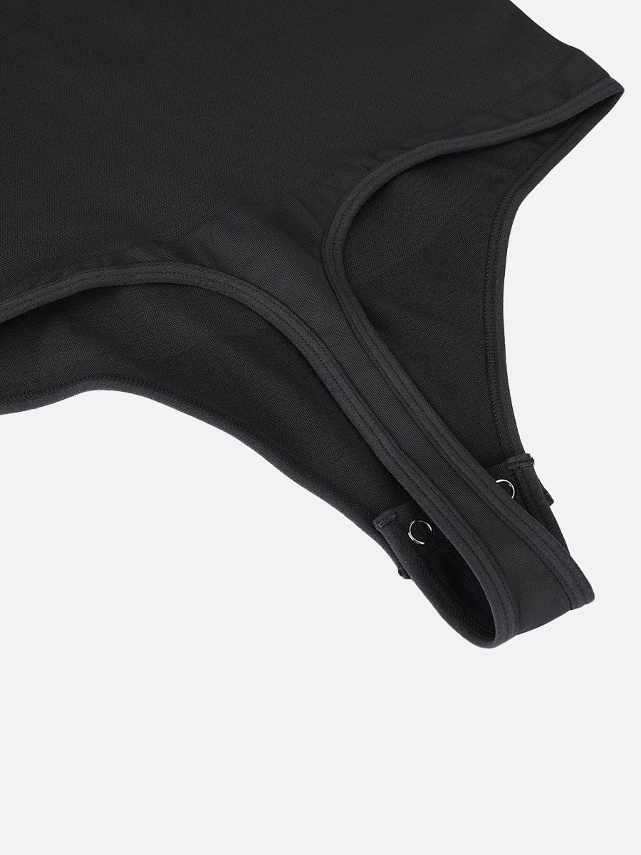 Wholesale Seamless Long Sleeve Zipper Thong Bodysuit
